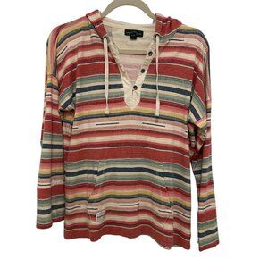 Lauren Ralph Lauren Hooded Shirt‎ Womens Medium 100% Cotton Casual Front Pocket